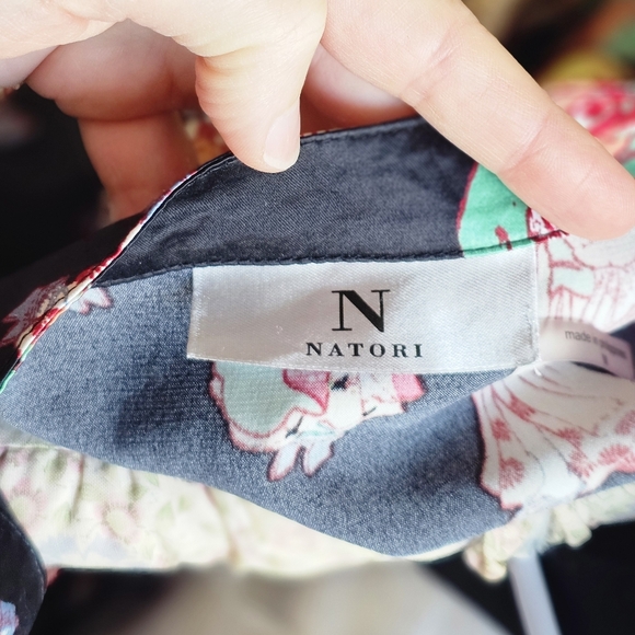 Natori Geisha Printed Satin Zip Caftan - Picture 8 of 10